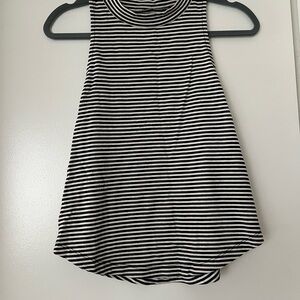 Madewell Black and White Striped Knit Top